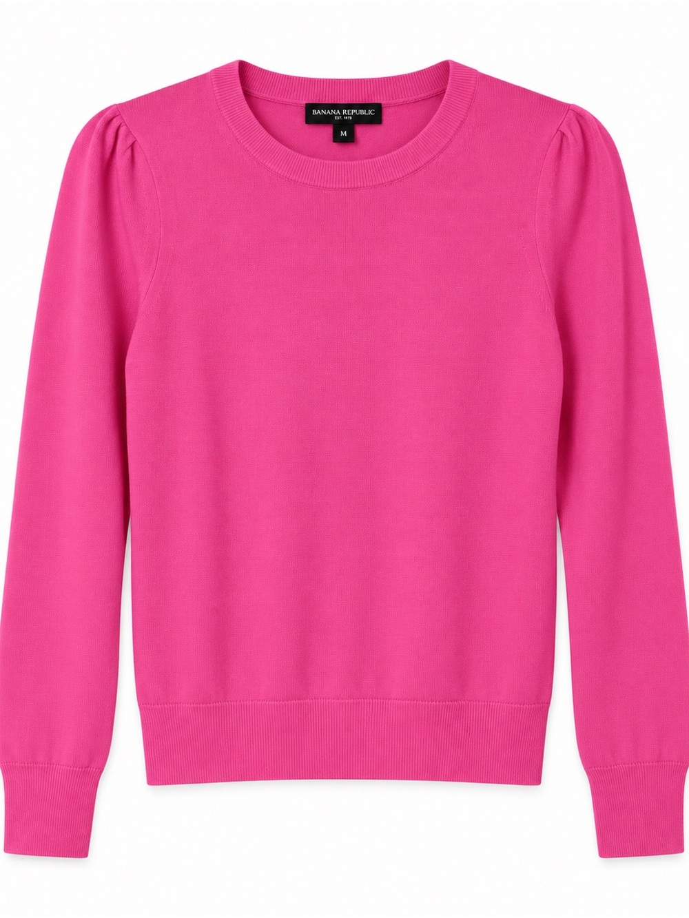 Banana Republic 100% Merino Wool Crewneck Sweater - Pink, Size M